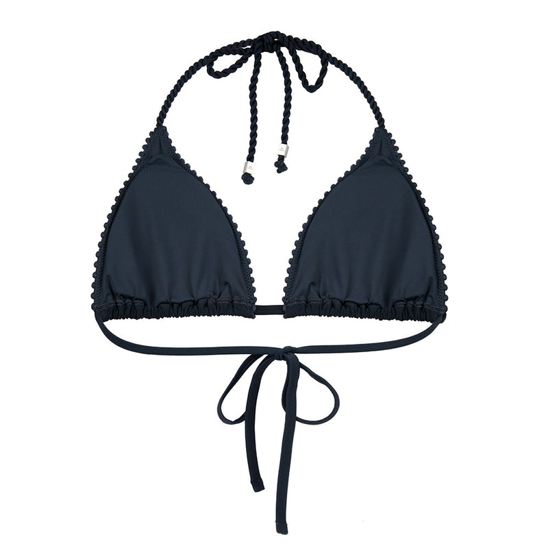 The Bennett Navy Bikini Top