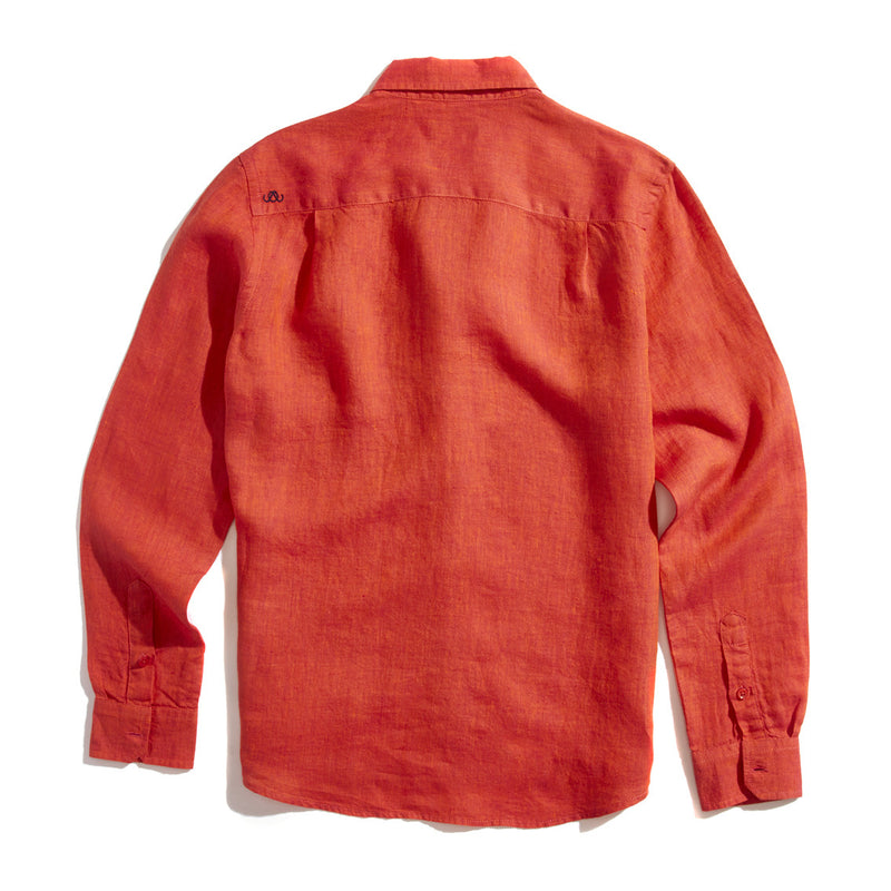 Linen Beach Shirt - Red - Oliver Jane London