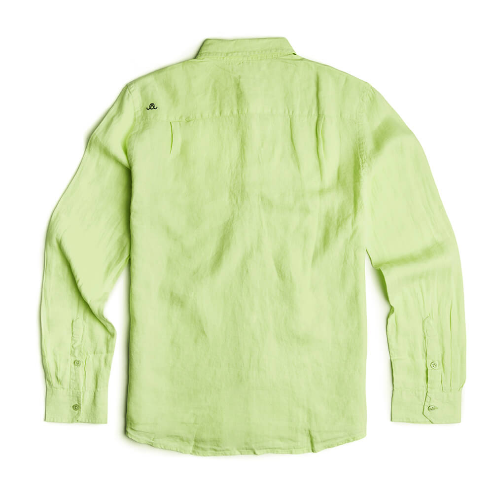 Lime Green Linen Shirt