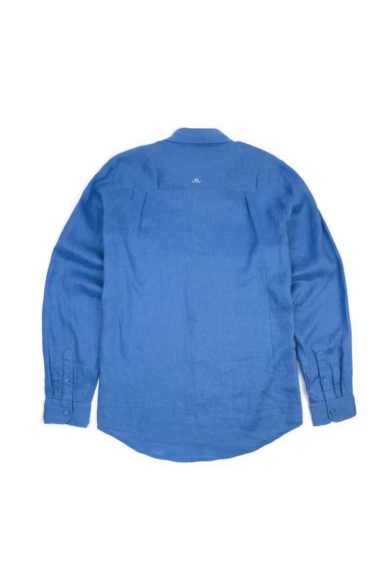 Ocean Blue Linen Shirt NEW
